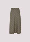 Heritage Check Bias Maxi Skirt, Grey, large