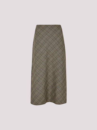 Heritage Check Bias Maxi Skirt