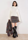 Multicoloured Tweed Mini Skirt, Black, large
