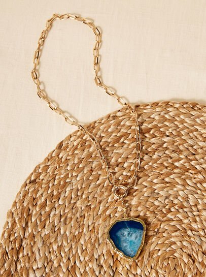 Gold Tone Crystal Necklace 