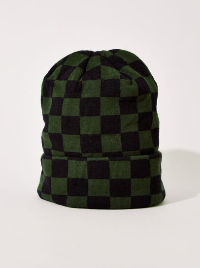 Checkered Beanie Hat