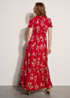 Watercolour Floral Maxi Dress, Red, large