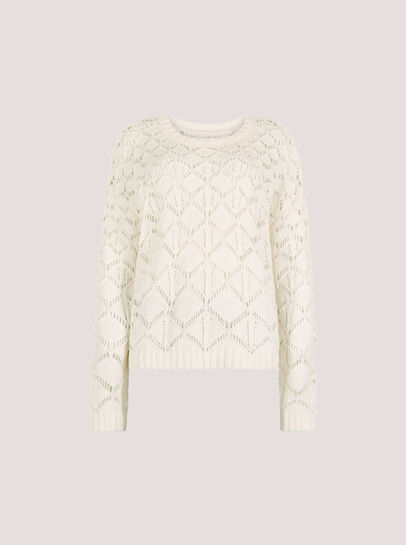Diamond Pointelle Boxy Jumper