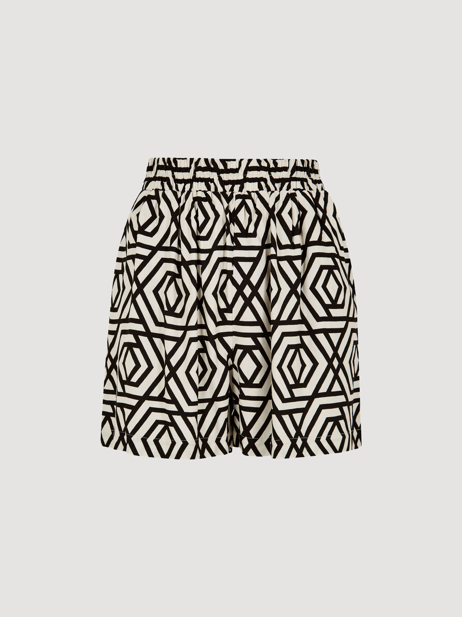 Black and white patterned shorts cheap