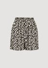 Geo Print Woven Shorts, Black, large