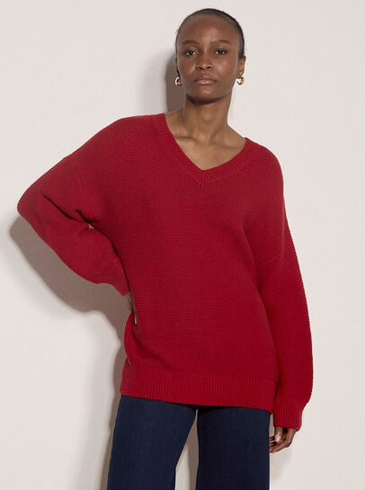Textured Stitch Oversized Jumper