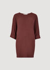Soft-Touch Batwing Waffle Knit Top, Burgundy, large