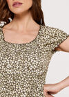 Daisy Milkmaid Mini Dress, Khaki, large