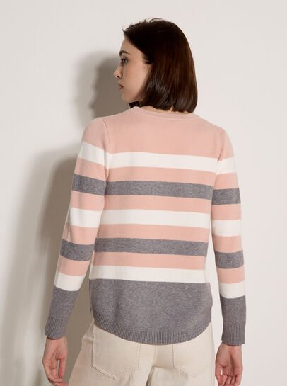 Colour Block Stripe Jumper