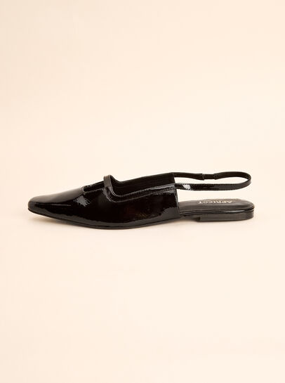 Patent Leather Pointed Toe Sandals