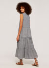 Multi Panel Stripe Dress, Navy, large