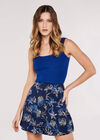 Knitted Tank Top, Blue, large