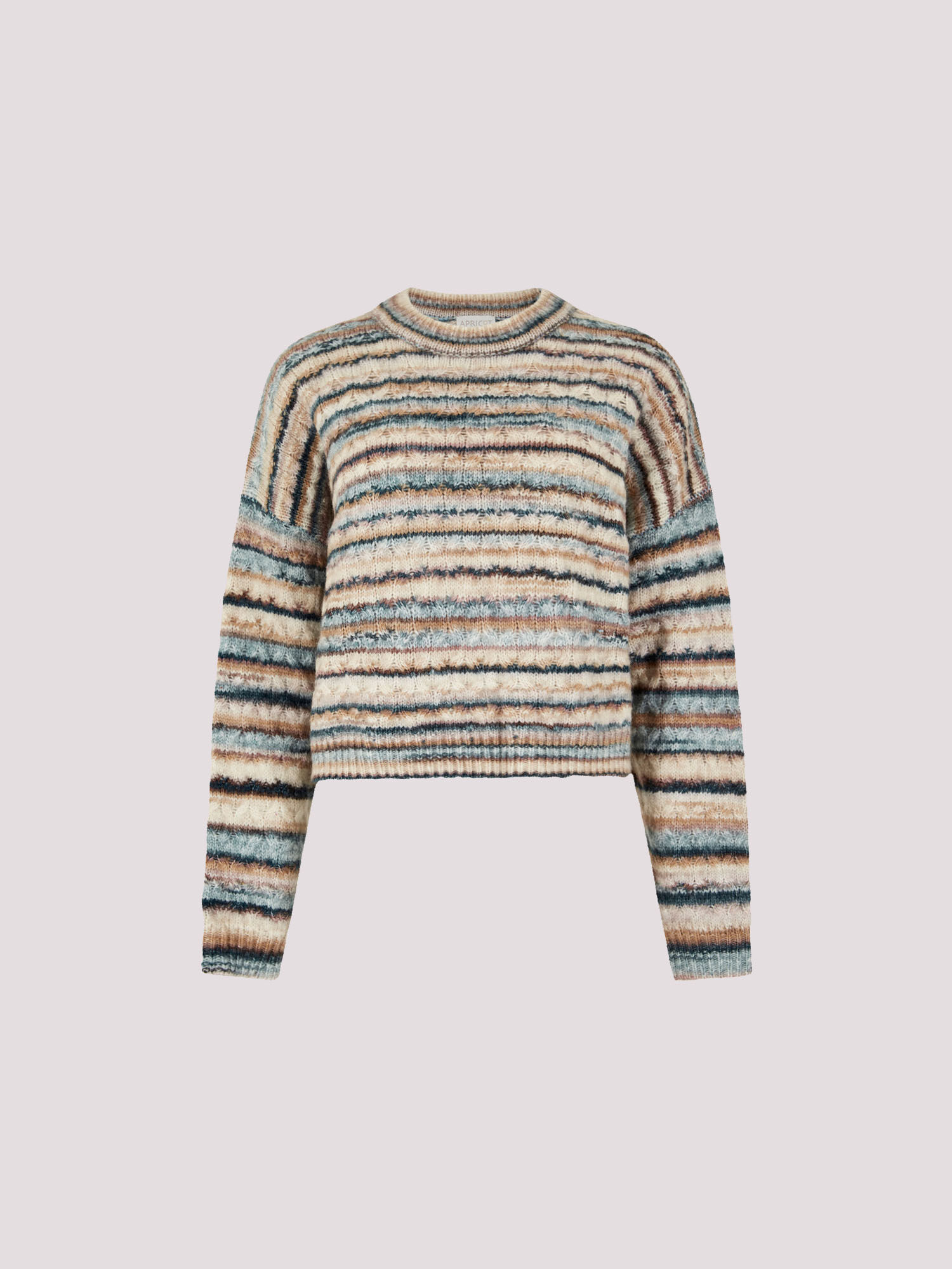 Multicoloured Stripe Aran Jumper | Apricot Clothing