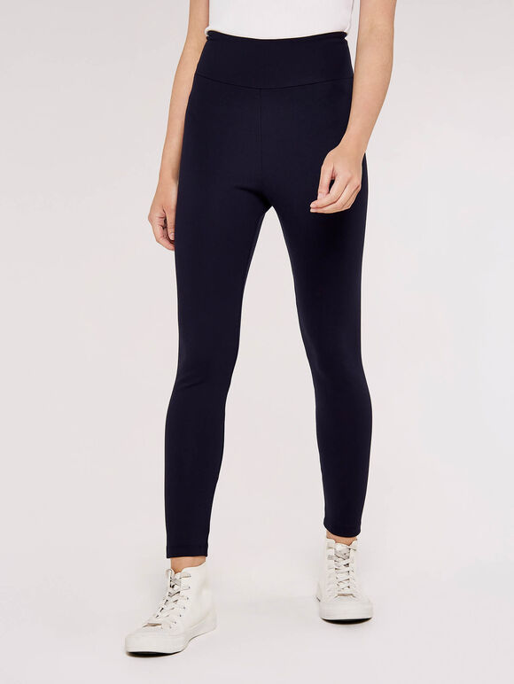 Waistband Ponti Legging, Navy, large
