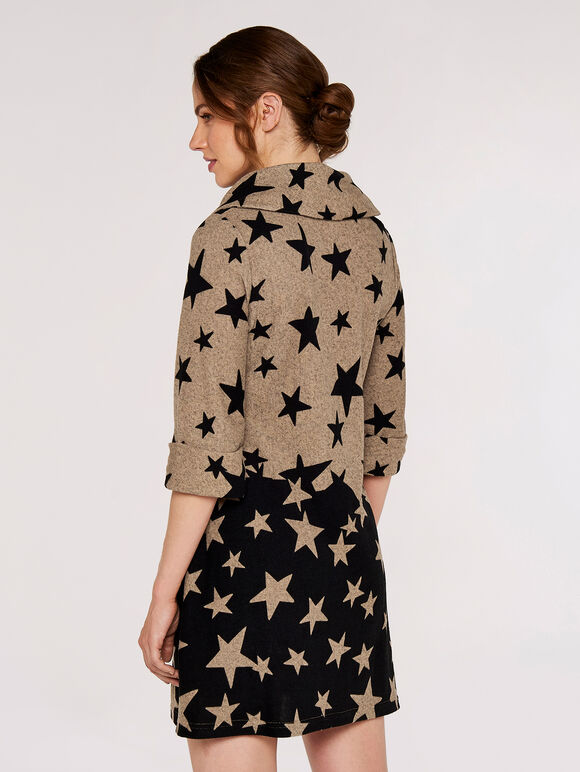 Gradient Stars Border Dress, Stone, large