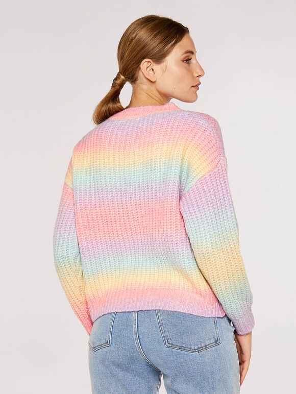 Rainbow Fisherman Jumper, Purple, large