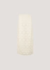 Crochet Lace Side Split Maxi Skirt, White, large
