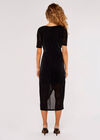 Sparkle Mesh Wrap Mini Dress, Black, large