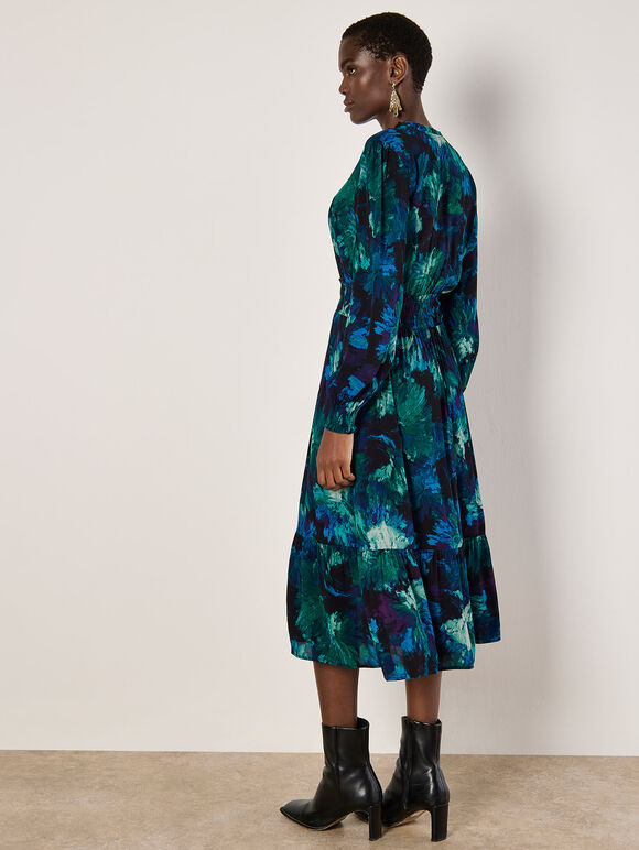 Abstract Floral Midaxi Dress, Green, large