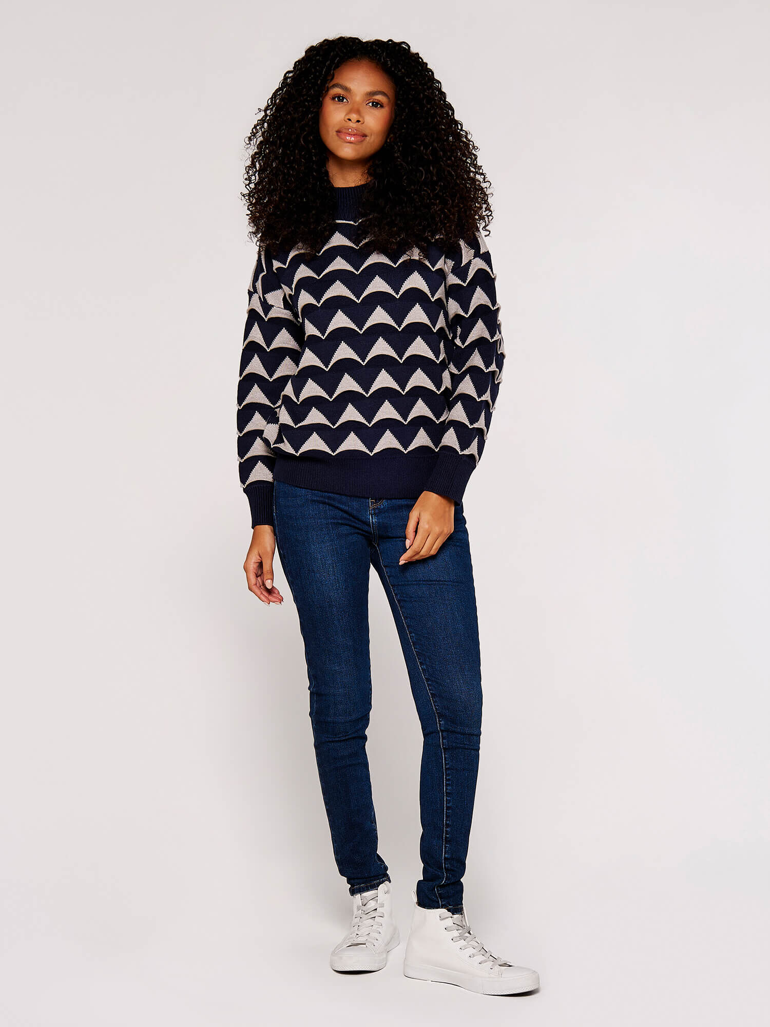 Black jeans best sale navy jumper