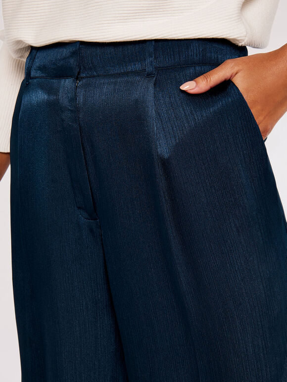 Wide Leg Trouser, Navy, large