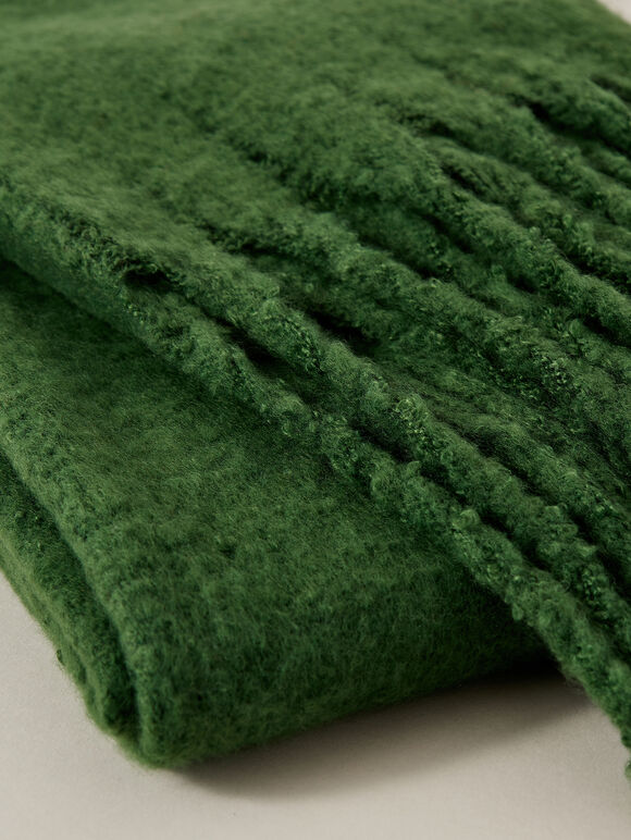 Boucle Soft Scarf, Green, large