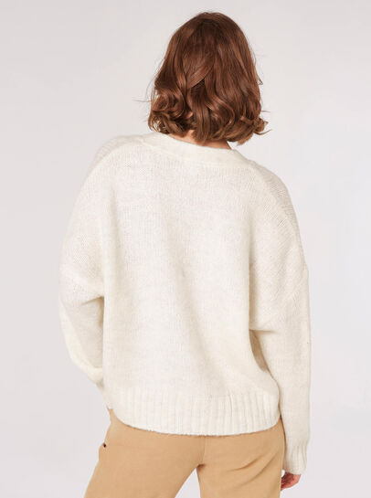 Fisherman Knit Cropped Cardigan