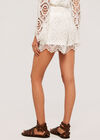 Scallop Lace Shorts, Cream, large