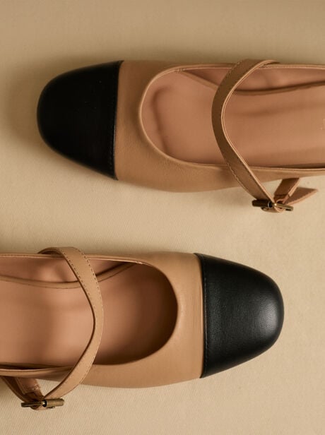 Leather Slip On Mary Jane Shoes