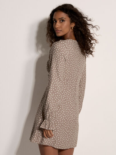 Polka Dot Milkmaid Mini Dress