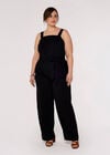 Curve Dungaree Jumpsuit, Black, large