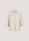 Pinstripe Linen Blend Shirt, Stone, large