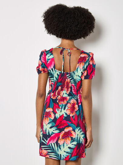 Tropical Floral Mini Dress