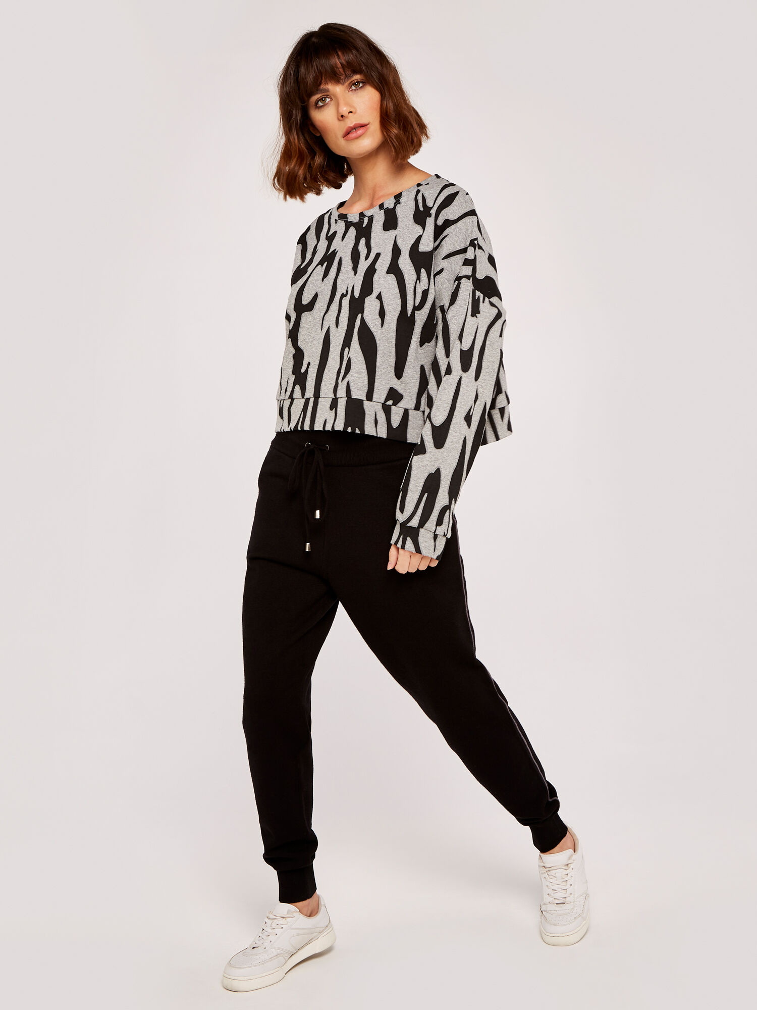 Drawstring Knitted Joggers Apricot Clothing