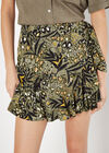 Mixed Animal Print Skort, Khaki, large