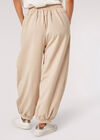 Cotton Pleat Oversized Joggers, Stone, large