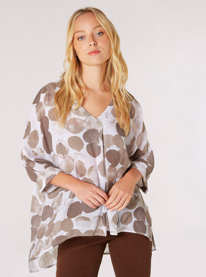 Abstract Paint Print Top