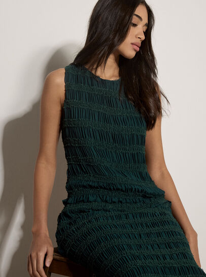 Ruched Chiffon Shell Top