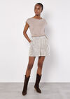 Sequin Embellished Shorts, Stone, large