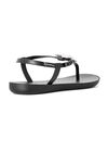 Leaf Shine Sandals, Black, large