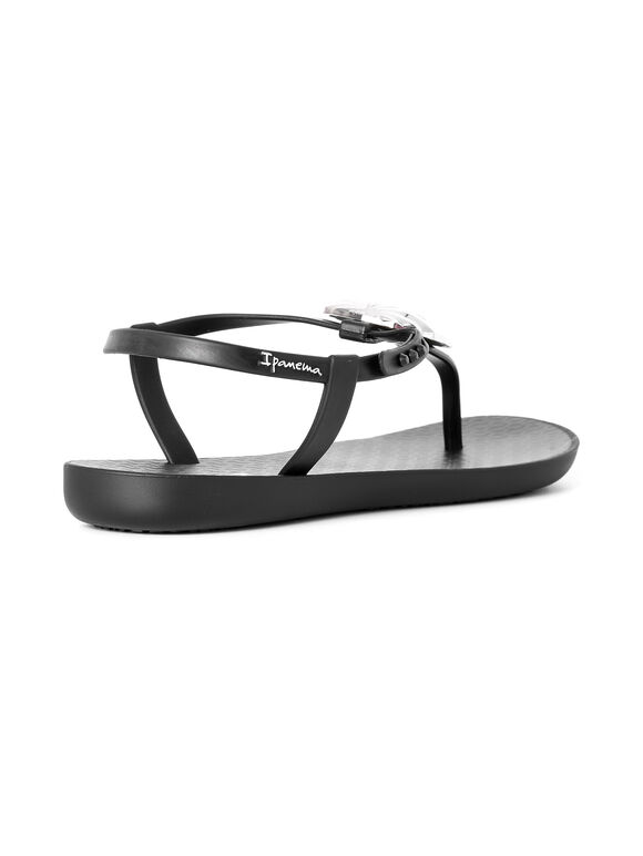 Leaf Shine Sandals, Black, large