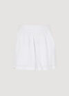 Textured Cotton Shorts, White, large