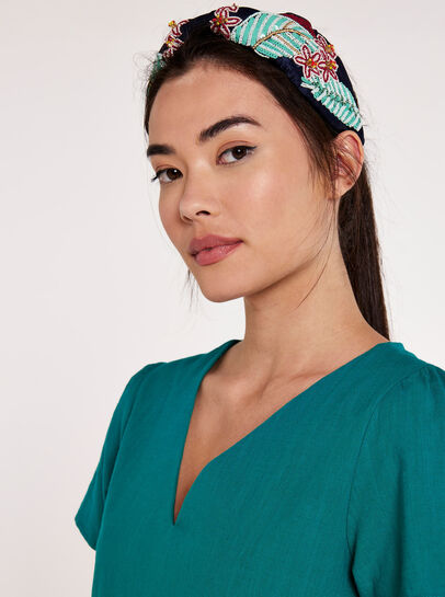 Beaded Turquoise Headband