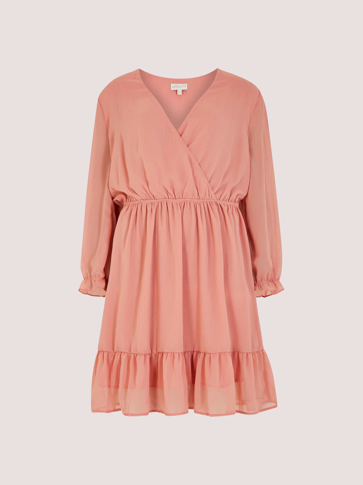 Pink chiffon wrap top