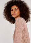 Textured Knit Jumper, Pink, large