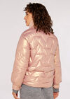 Irridescent Puffer Jacket, Pink, large