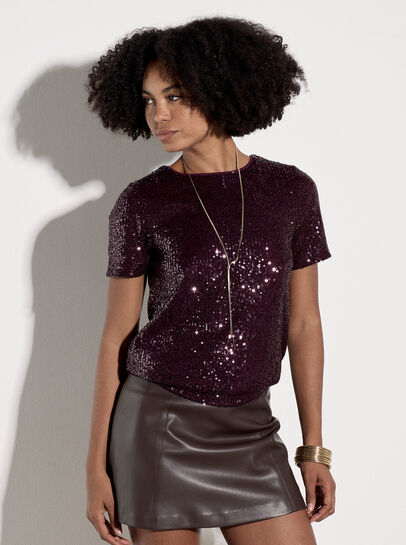 Sequin Embellished T-Shirt