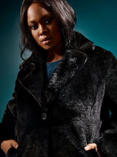 Curve Longline Soft Faux Fur Coat
