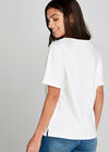 Cream Embroidered Seashell T-shirt, Cream, large