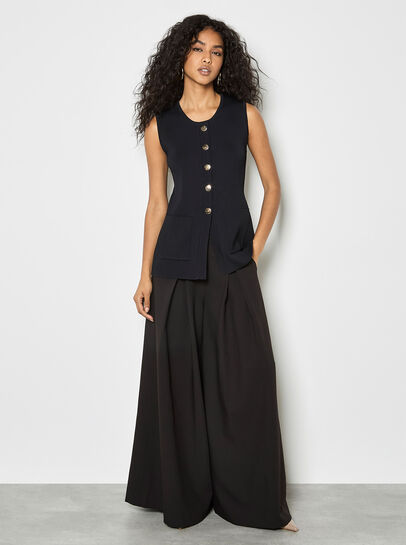 Ribbed Knit Waistcoat